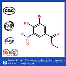 CAS 40258-72-8 Chine Livraison sécurisée 3-Bromo-4-Hydroxy-5-Nitrobenzoate de méthyle